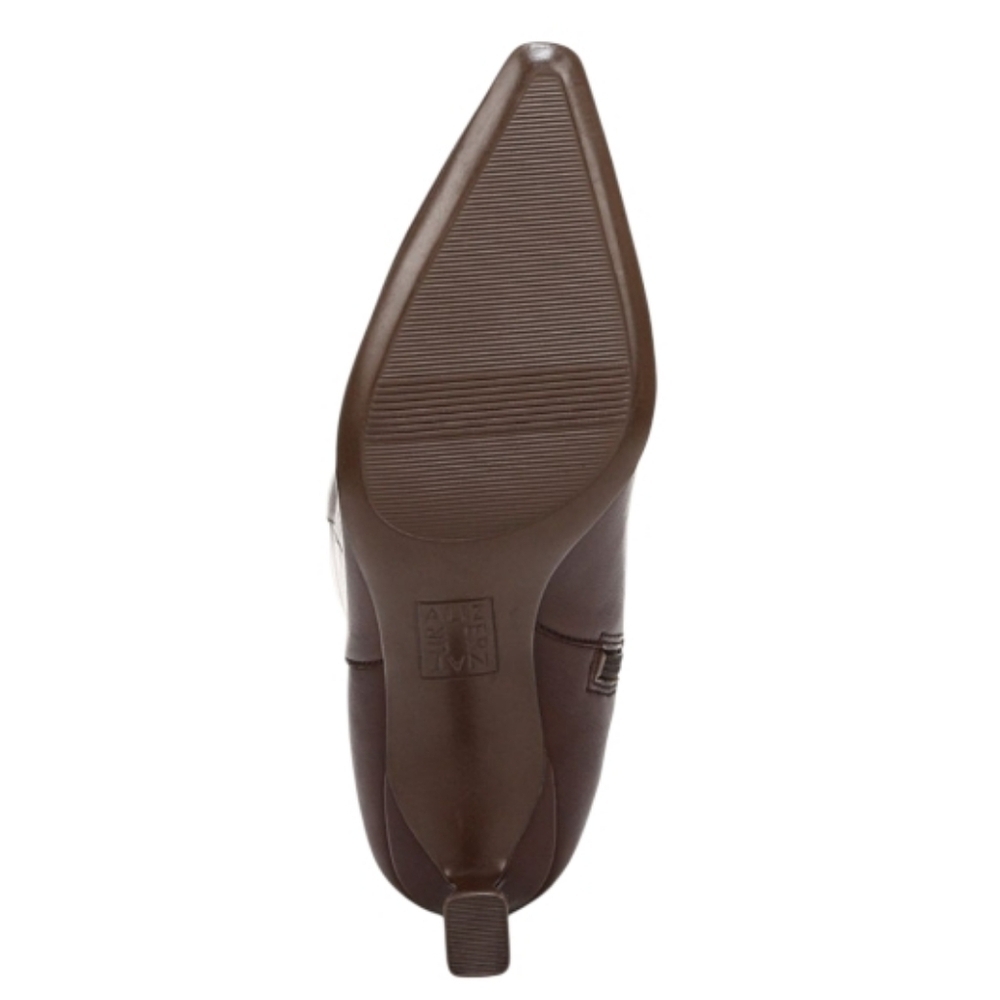 Naturalizer Chocolate Brown Deesha Wide CaIf Knee High Leather Dress Heel Boots - Picture 7 of 8